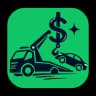 Cash for Cars Las Vegas logo: tow truck lifting a car with a dollar-sign hook